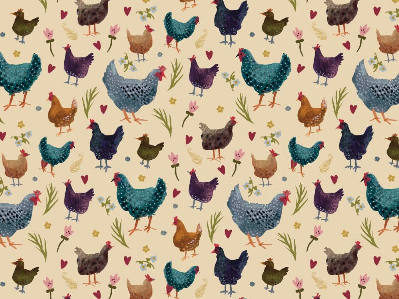 Paint and pestle country farmhouse chicken fabric collection