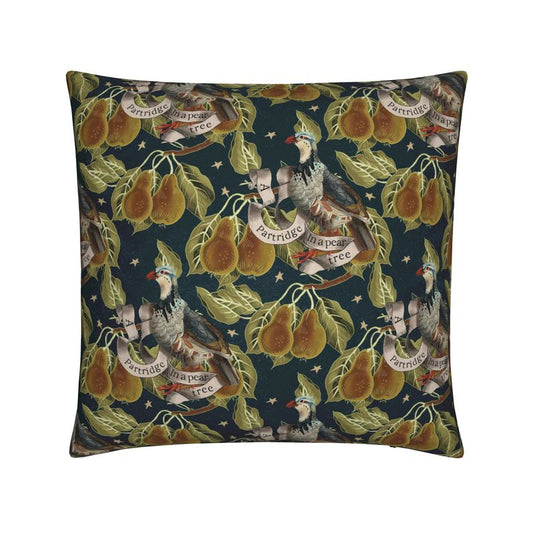 Luxury Herringbone Cotton Cushion With Feather Pad